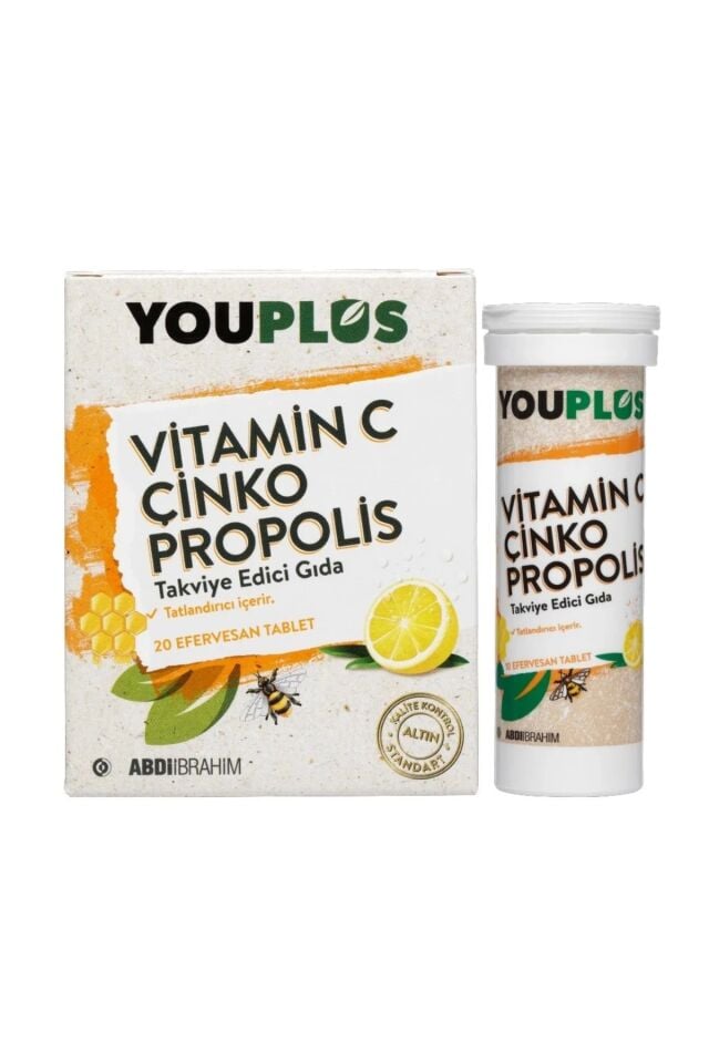 Youplus Vitamin C Çinko Propolis 20 Efervesan Tablet
